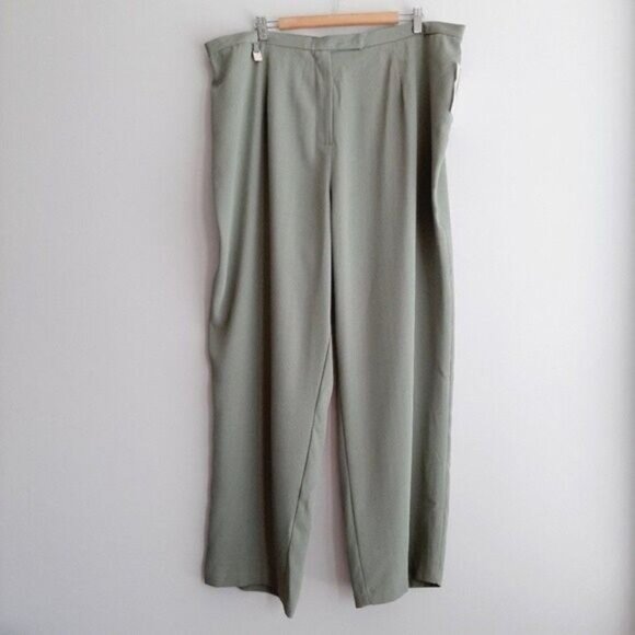 JESSICA Classic Fit High Waist Pull-on Dress Pants Sage Green Sz 24 W - Picture 2 of 10